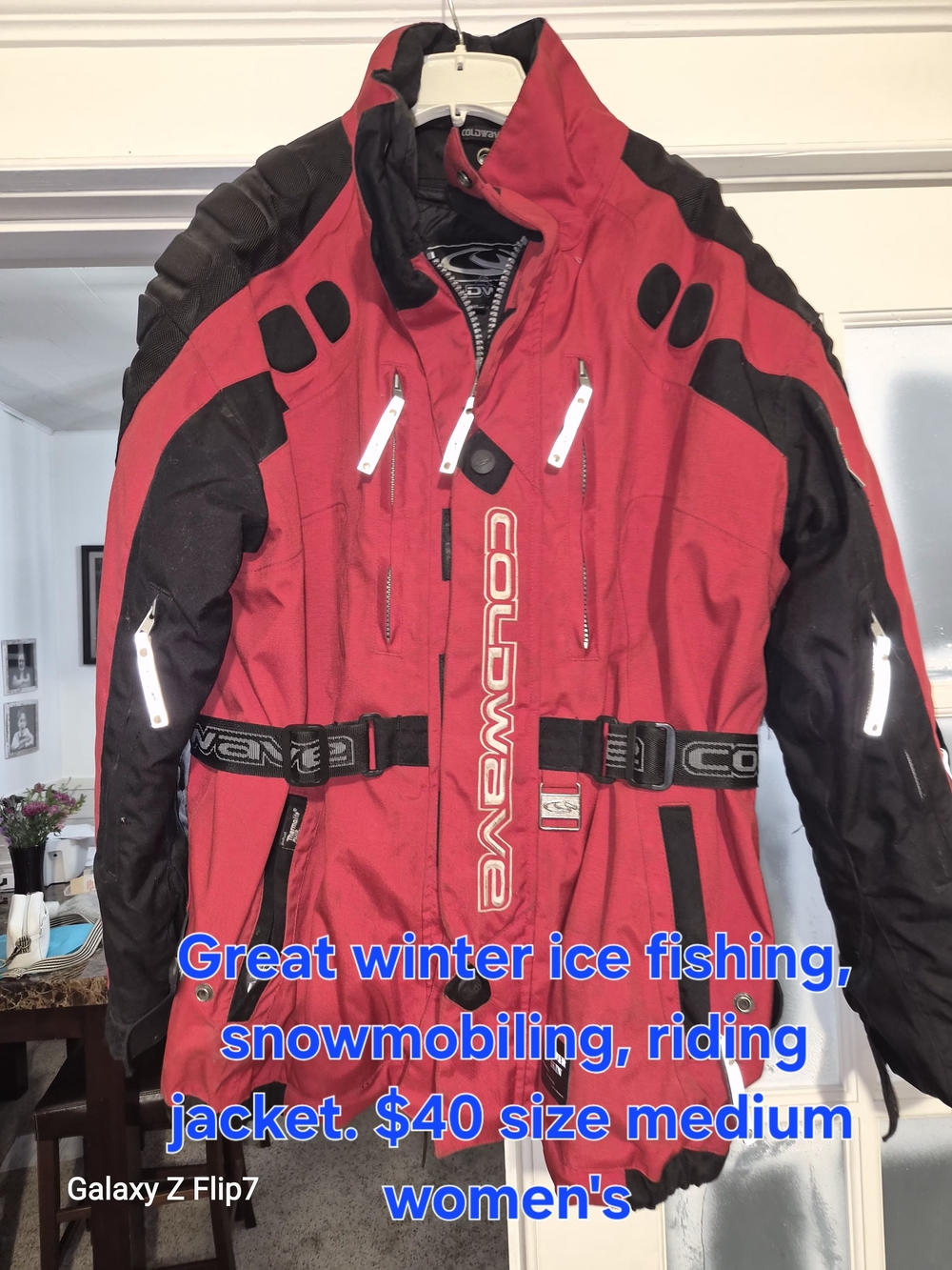 Coldwave Red and Black Men's Ski Jacket - Insulated Winter Shell